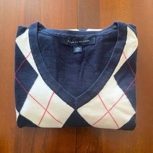 Tommy Hilfiger argyle v neck sweater